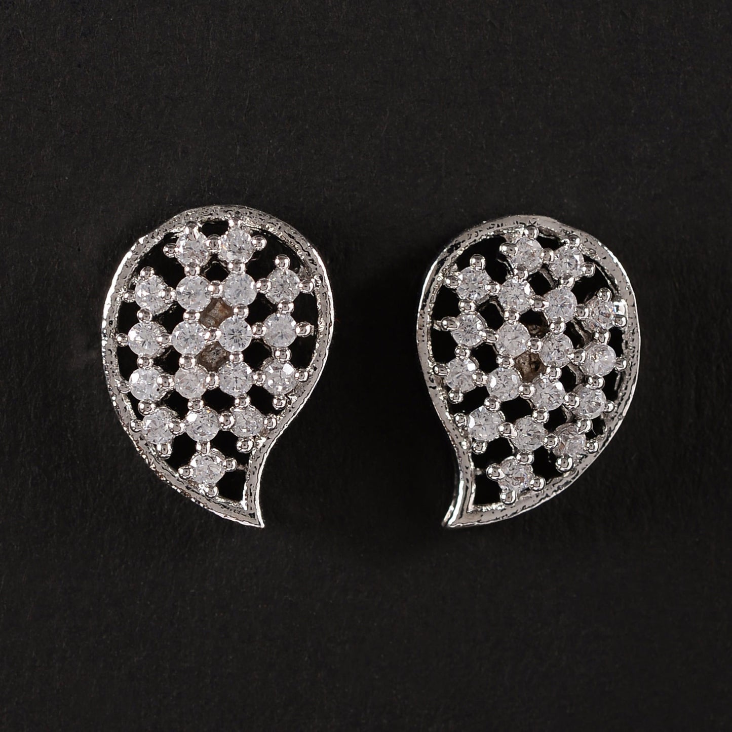 Moonlisse- Stone Studded Zirconia Stud Earrings