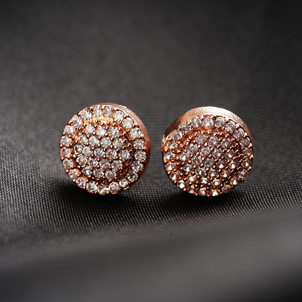 Stellara Bloom- Stone Studded Zirconia Stud Earrings
