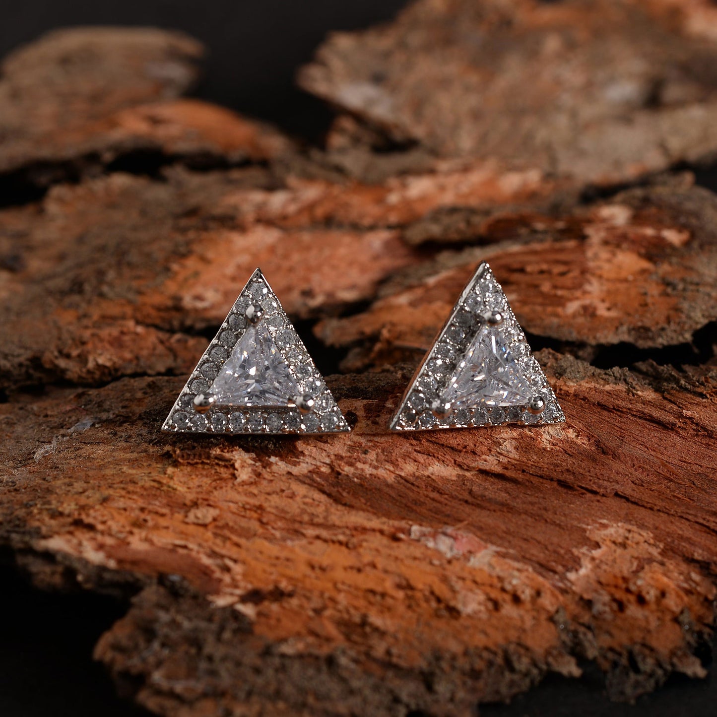 Lunissea- Stone Studded Zirconia Stud Earrings