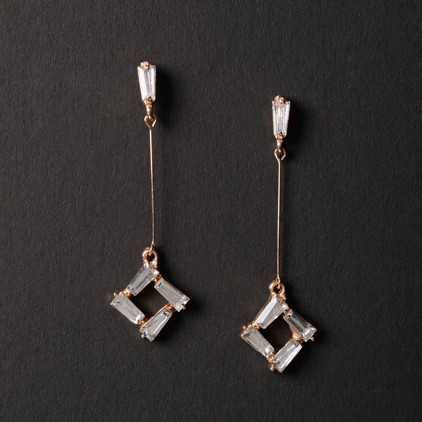 Astravia- Stone Studded Dangler Earrings