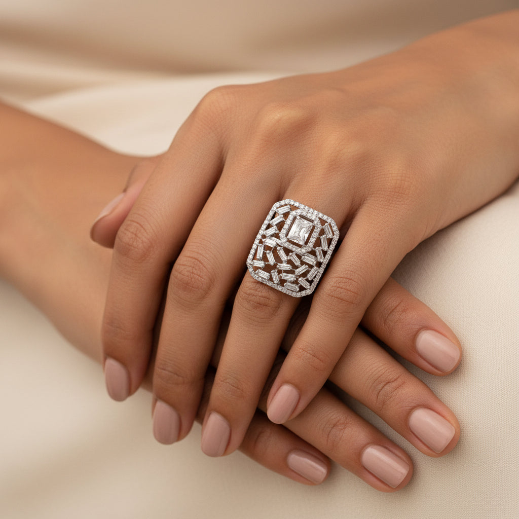 Darielle- Stone studded Zirconia Ring