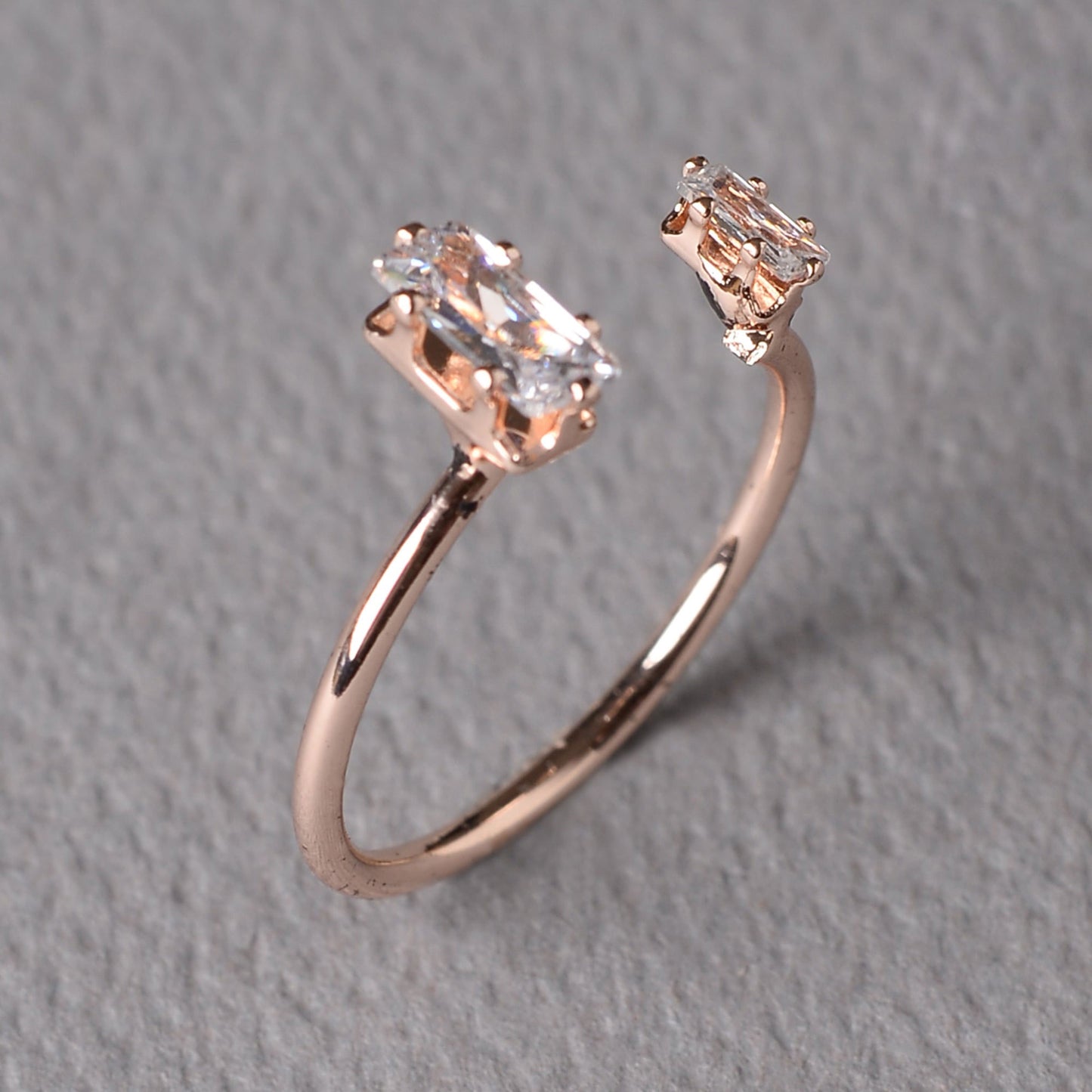 Astrisia- Stone Studded Blackmetal Rectangular Fancy Rings