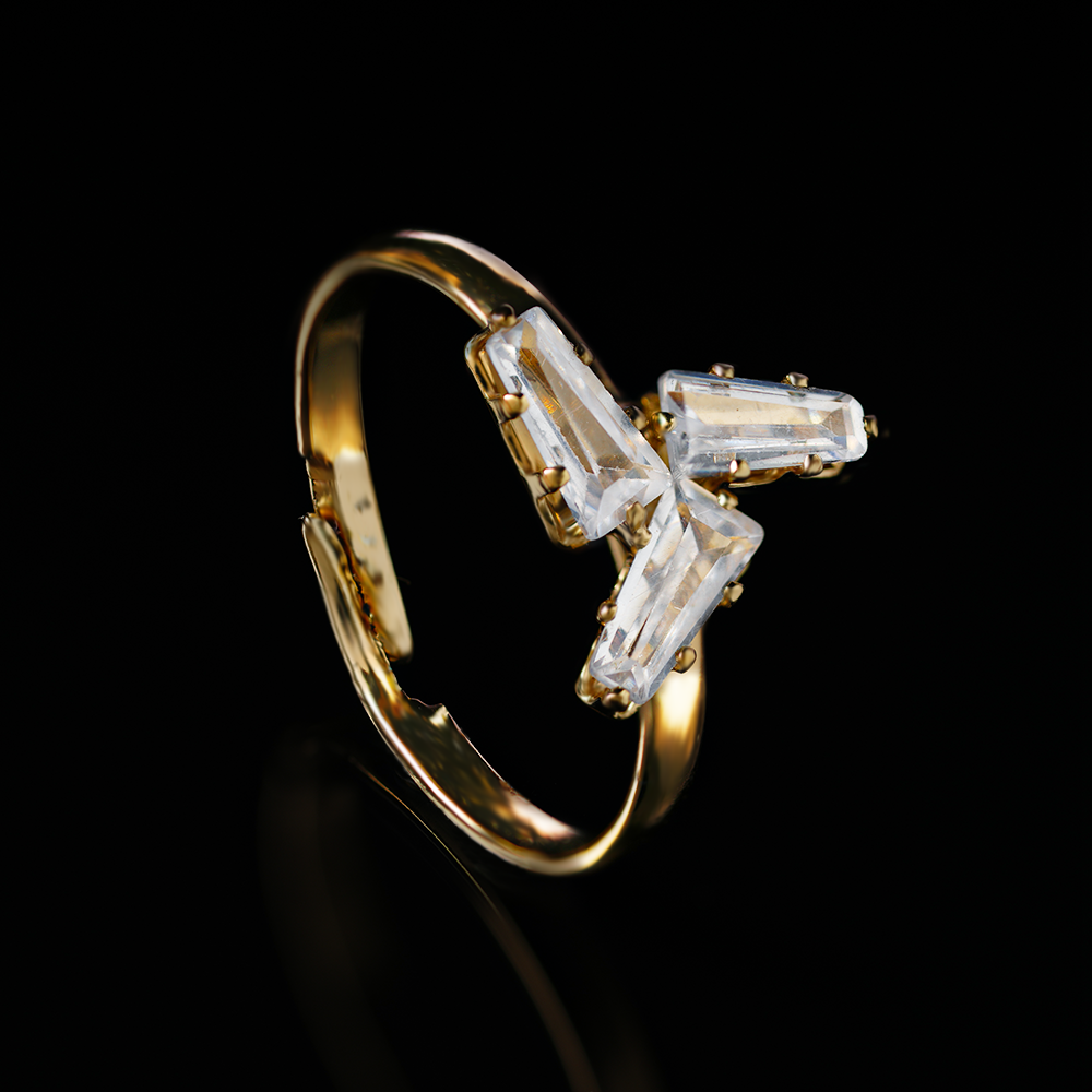 Celestique- Stone studded RoseGold Star Fancy Rings