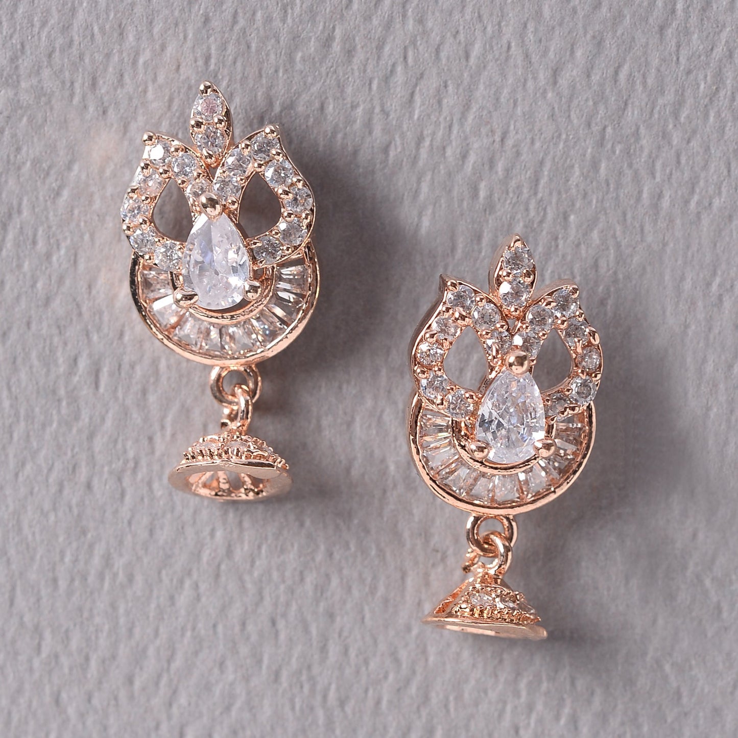 Aurelienne- Stone Studded Zirconia Stud Earrings