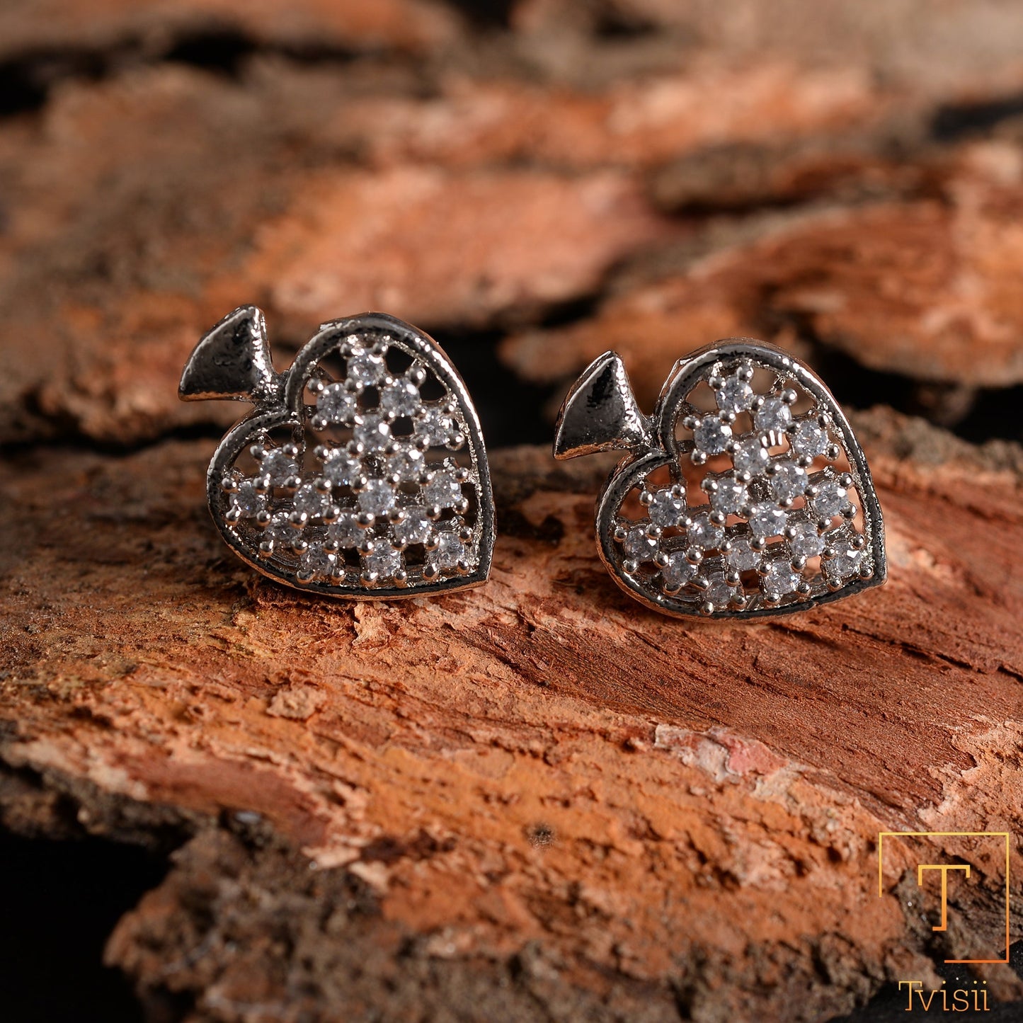 Auradia- Stone Studded Zirconia Stud Earrings