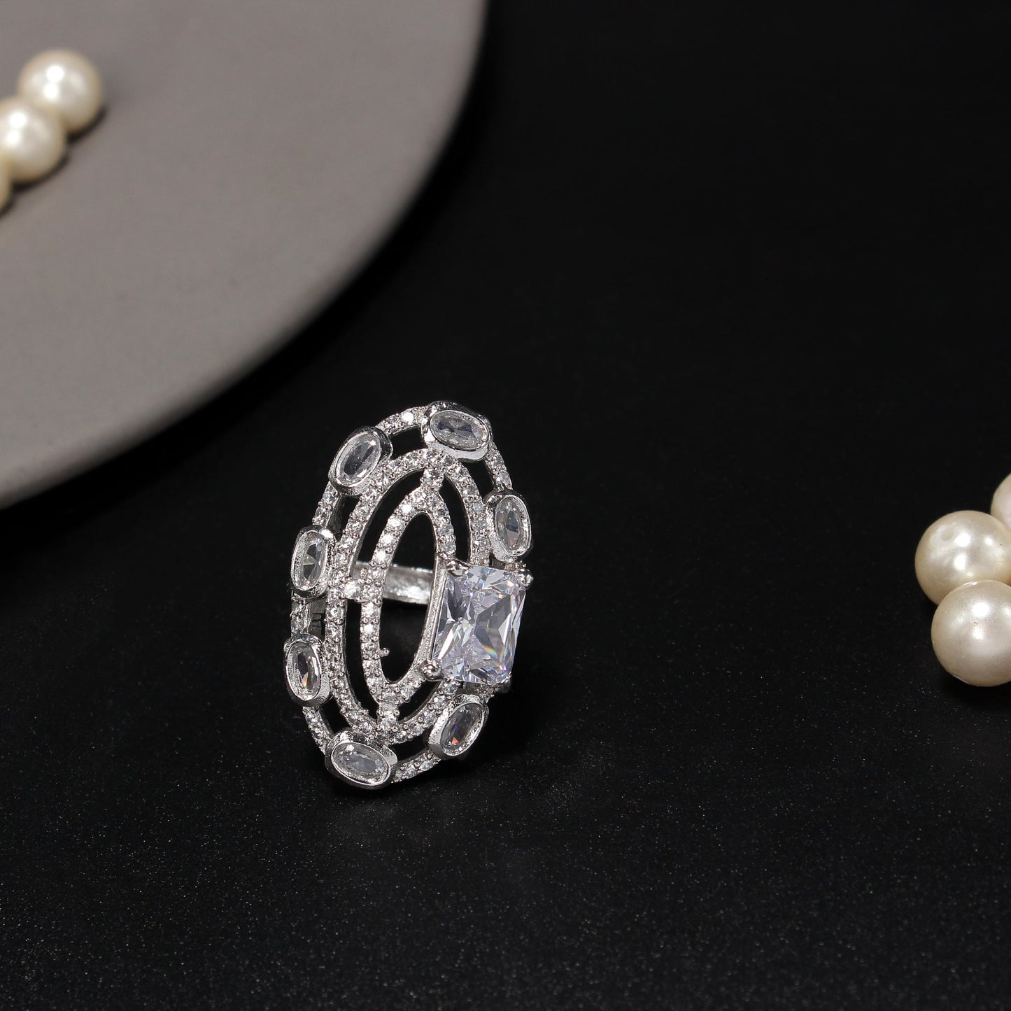 Cosmella- Stone studded Zirconia Ring