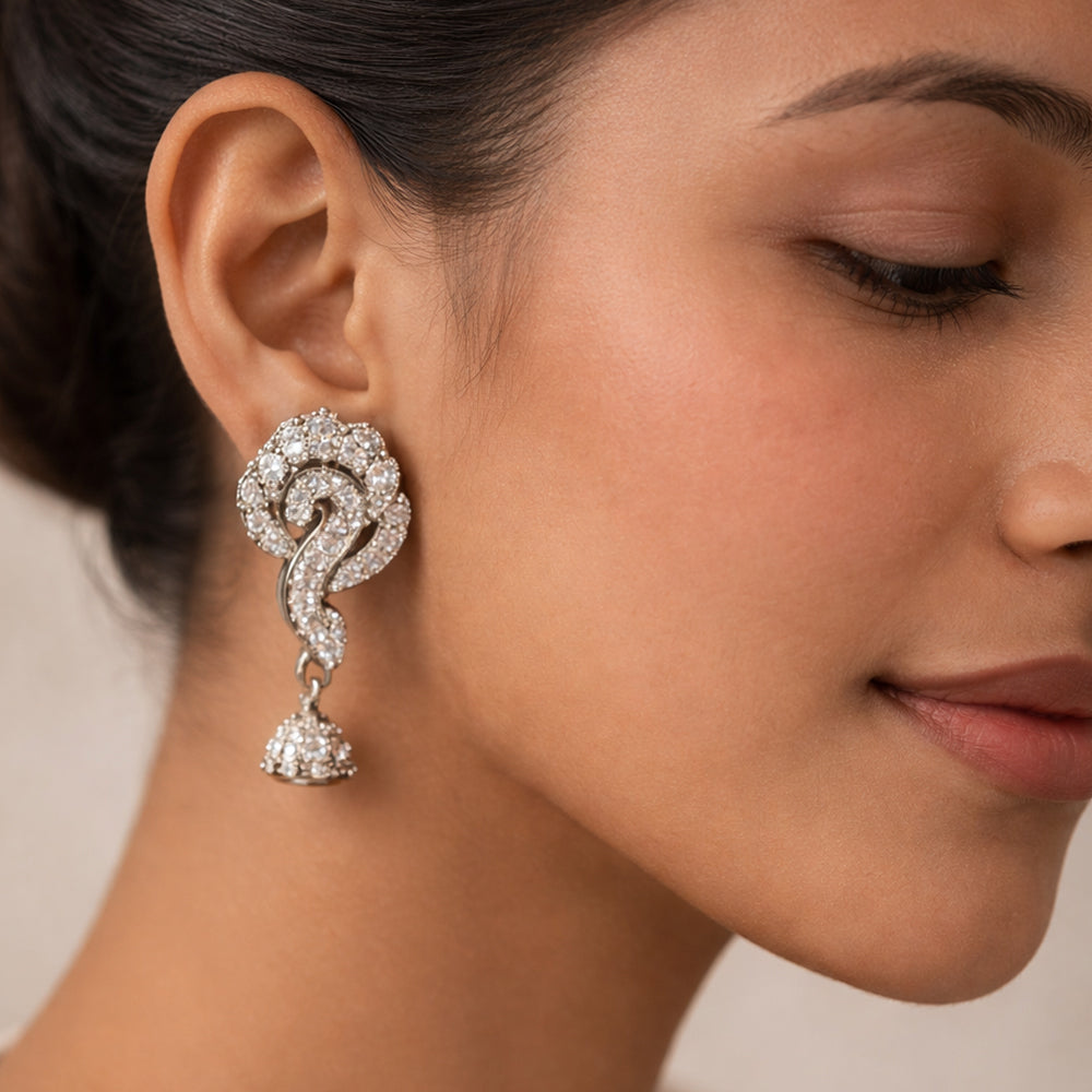 Starielle- Stone Studded Zirconia Stud Earrings