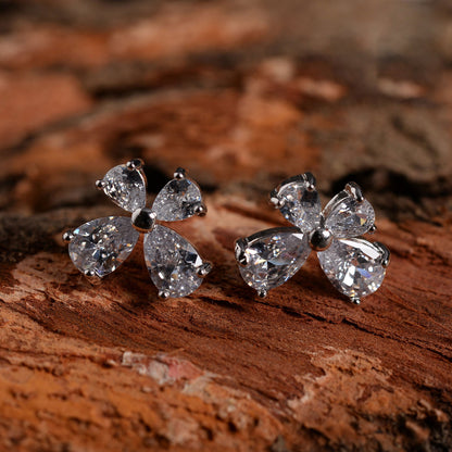 Lunavea- Stone Studded Zirconia Stud Earrings