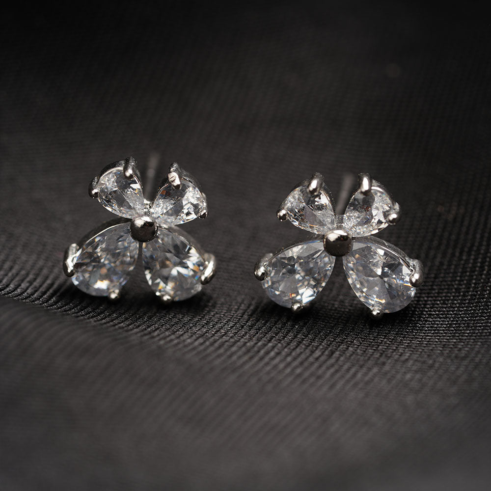 Lunavea- Stone Studded Zirconia Stud Earrings