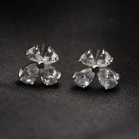 Lunavea- Stone Studded Zirconia Stud Earrings