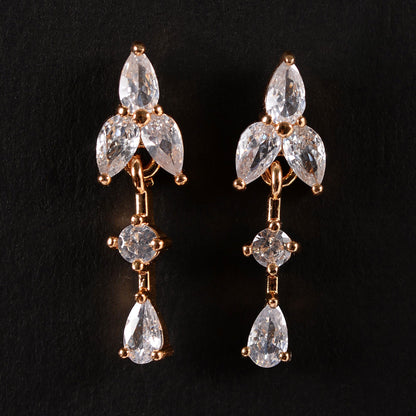 Aurisia- Stone Studded Zirconia Dangler Earrings