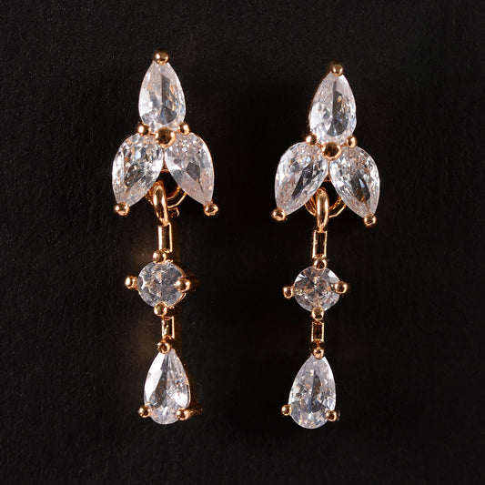 Aurisia- Stone Studded Zirconia Dangler Earrings