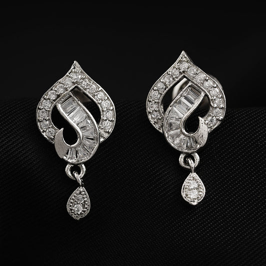 Noctavia- Stone Studded Zirconia Stud Earrings