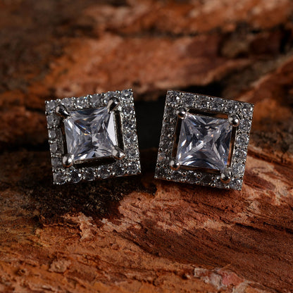 Dawnelle- Stone Studded Zirconia Stud Earrings