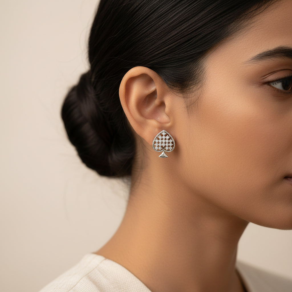 Auradia- Stone Studded Zirconia Stud Earrings