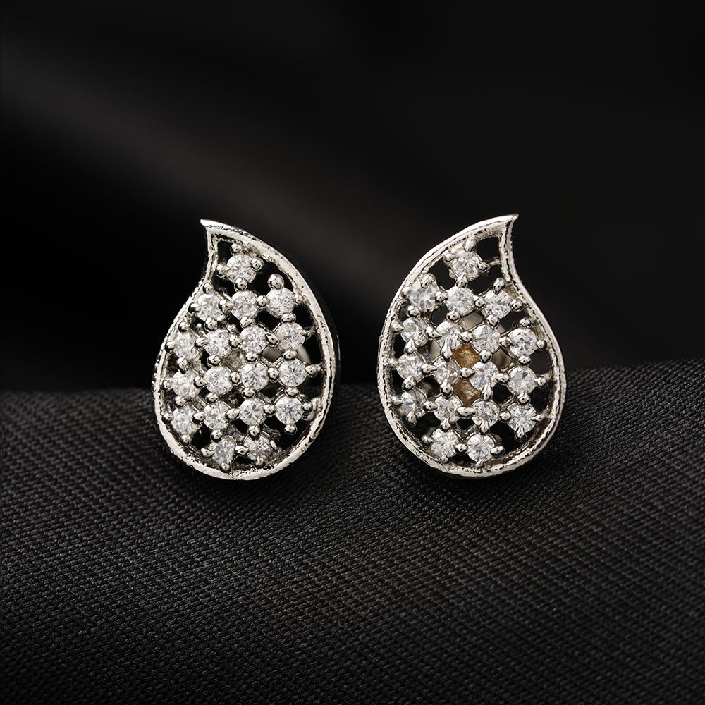 Moonlisse- Stone Studded Zirconia Stud Earrings