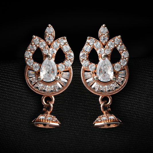 Aurelienne- Stone Studded Zirconia Stud Earrings