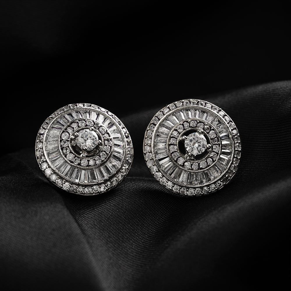 Eclipsea- Stone Studded Zirconia Stud Earrings