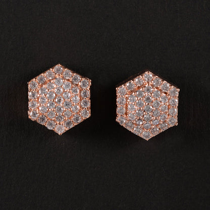 Luniela- Stone Studded Zirconia Stud Earrings