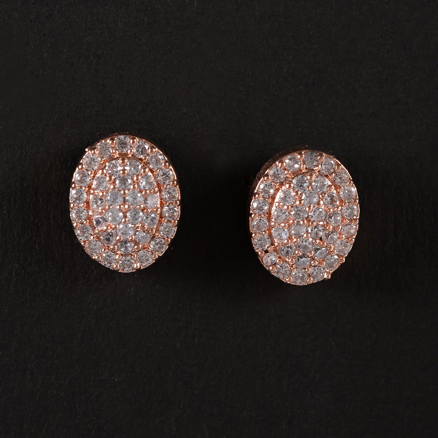 Stellara Bloom- Stone Studded Zirconia Stud Earrings