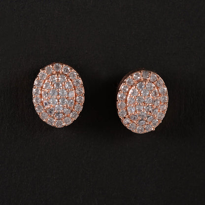 Stellara Bloom- Stone Studded Zirconia Stud Earrings