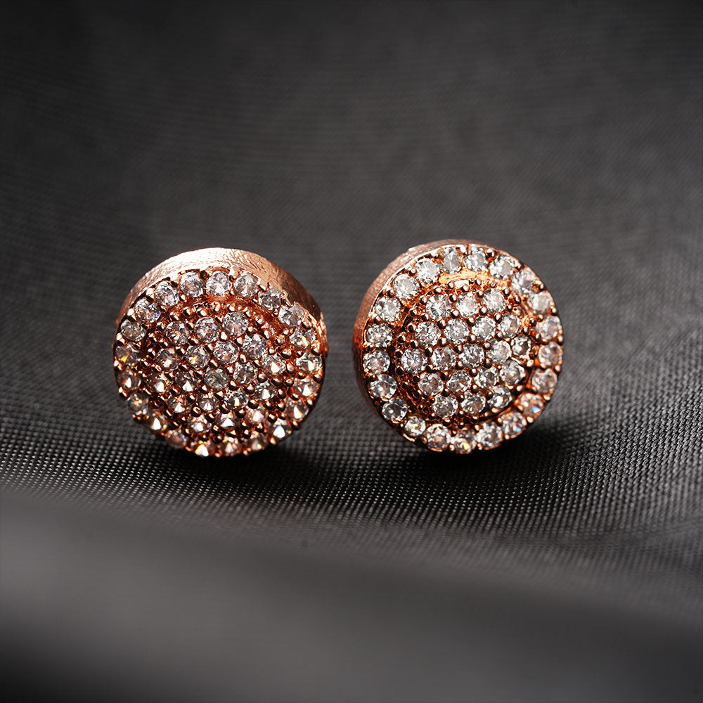 Stellara Bloom- Stone Studded Zirconia Stud Earrings