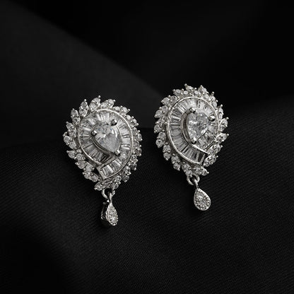 Lumirea- Stone Studded Zirconia Stud Earrings