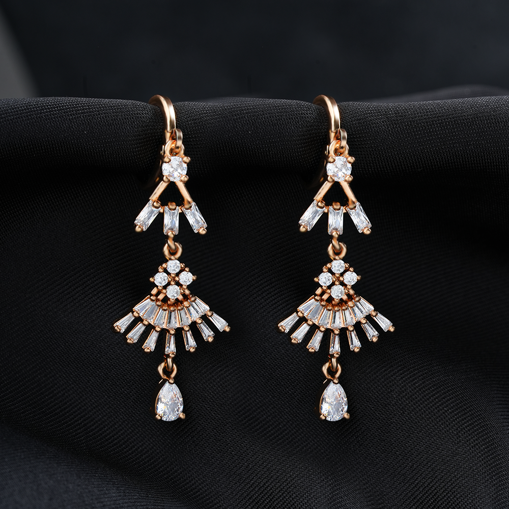 Starlettea- Stone Studded Zirconia Dangler Earrings