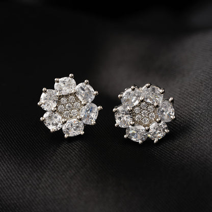 Luristelle- Stone Studded Zirconia Stud Earrings