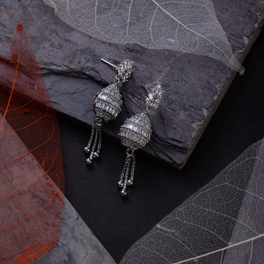 Stellune- Stone Studded Zirconia Dangler Earrings