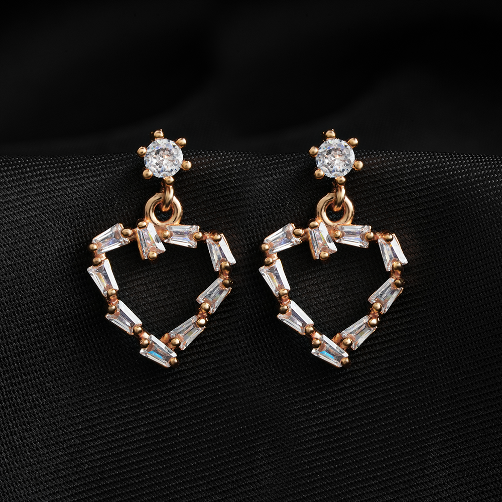 Noctabelle- Stone Studded Zirconia Dangler Earrings