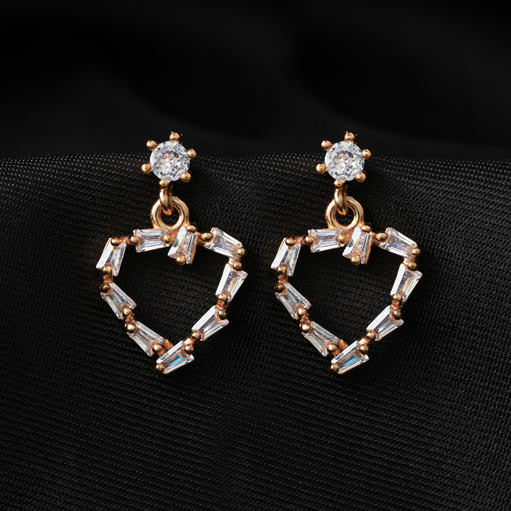 Noctabelle- Stone Studded Zirconia Dangler Earrings