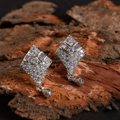Moonlume- Stone Studded Zirconia Stud Earrings
