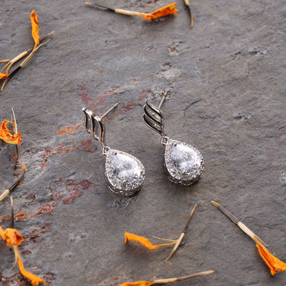 Moonthera- Stone Studded Zirconia Stud Earrings