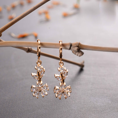 Stelliana- Stone Studded Zirconia Dangler Earrings