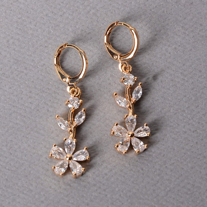 Stelliana- Stone Studded Zirconia Dangler Earrings