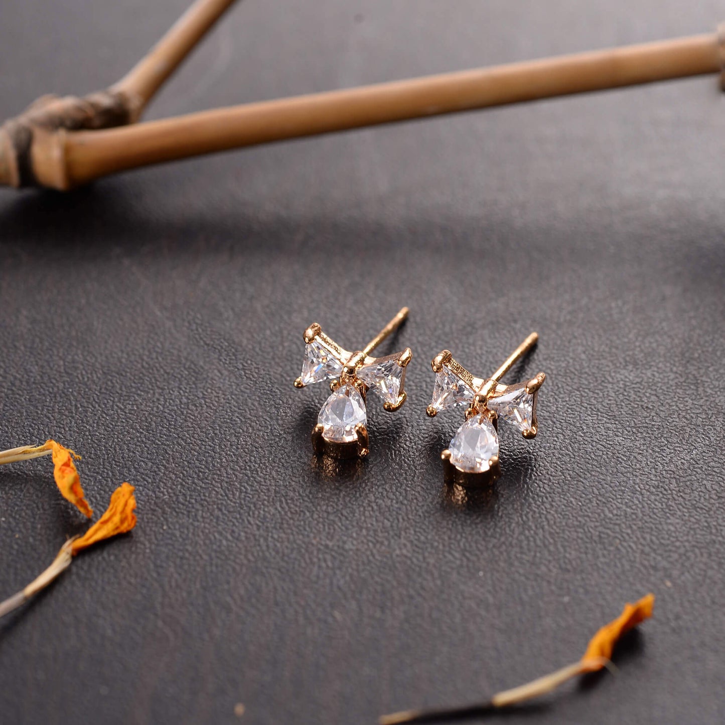 Asterellea- Stone Studded Zirconia Stud Earrings