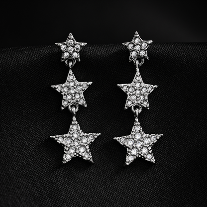Lumisielle- Stone Studded Zirconia Dangler Earrings