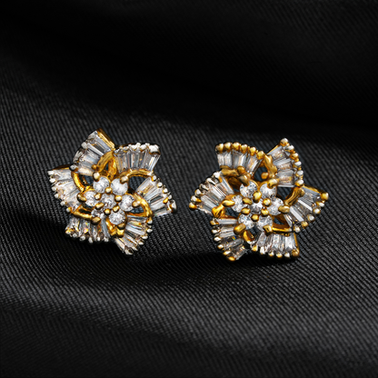 Stellory- Stone Studded Zirconia Stud Earrings