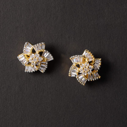 Stellory- Stone Studded Zirconia Stud Earrings