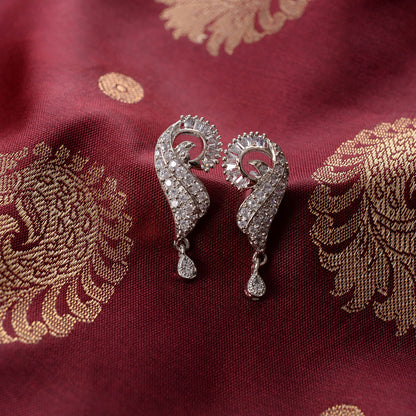 Starivelle- Stone Studded Zirconia Stud Earrings