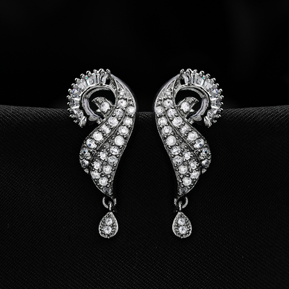 Starivelle- Stone Studded Zirconia Stud Earrings