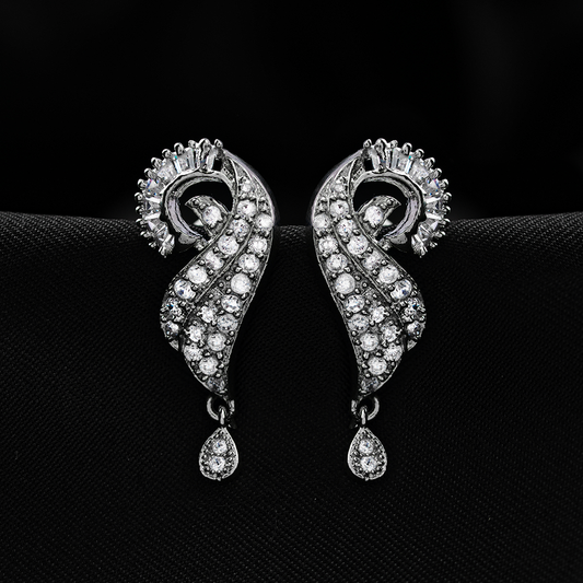 Starivelle- Stone Studded Zirconia Stud Earrings