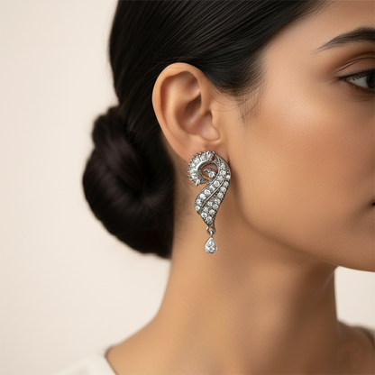 Starivelle- Stone Studded Zirconia Stud Earrings