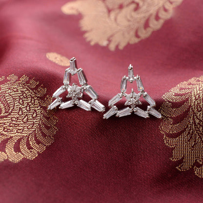 Starlissea- Stone Studded Zirconia Stud Earrings