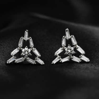 Starlissea- Stone Studded Zirconia Stud Earrings