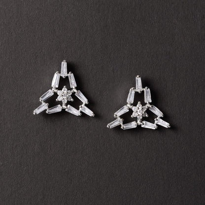 Starlissea- Stone Studded Zirconia Stud Earrings