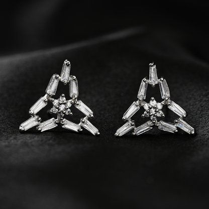 Starlissea- Stone Studded Zirconia Stud Earrings