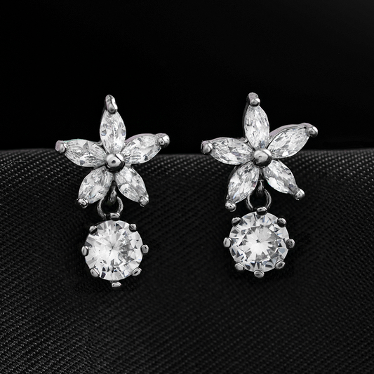 Glimmera- Stone Studded Zirconia Stud Earrings