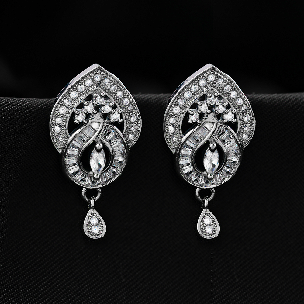 Astrylia- Stone Studded Zirconia Stud Earrings